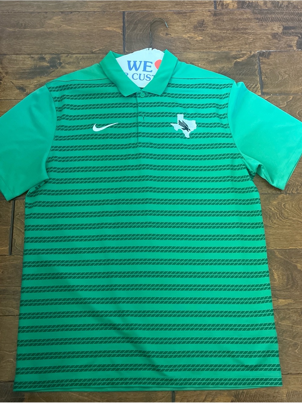 Nike Men’s Teal Striped Performance Polo